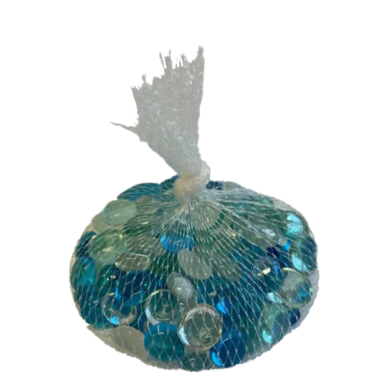 Admiral Blue Mix Glass Nuggets - 12oz Bag - Flat Glass Gems/Beads - Decorative Glass Stones - Great for Mosaics and Other Glass Projects {1}