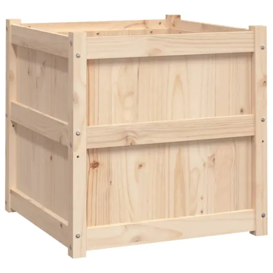 vidaXL Garden Planter 23.6"x23.6"x23.6" Solid Wood Pine {2}