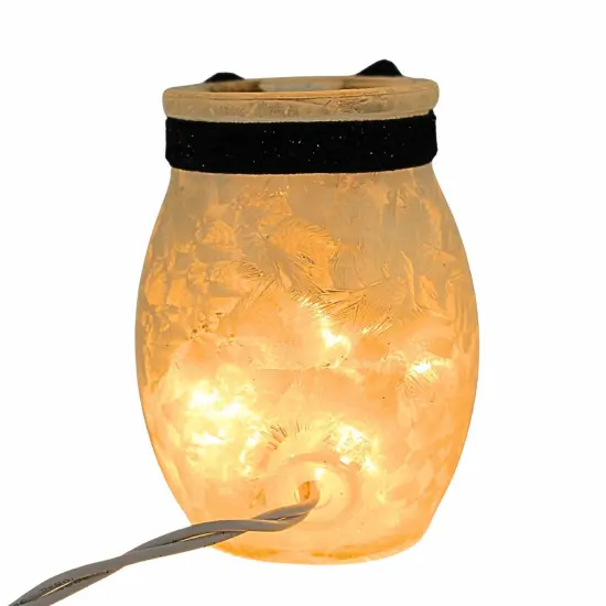 Stony Creek 4.0 Inch Spooky Season Pre-Lit Small Jar Halloween Lighted Glass Accent , Halloween Decor Spooky Halloween Lighted Cauldron {2}