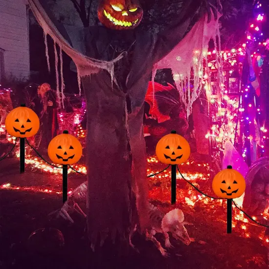 C7 Halloween Pumpkin Pathway Stake Lights {2}