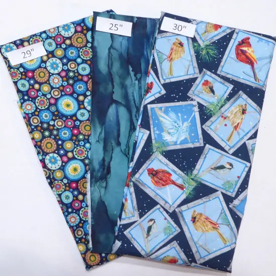 Birds Circles Teal 2 yd 12 in Last the Best End of Bolt {1}