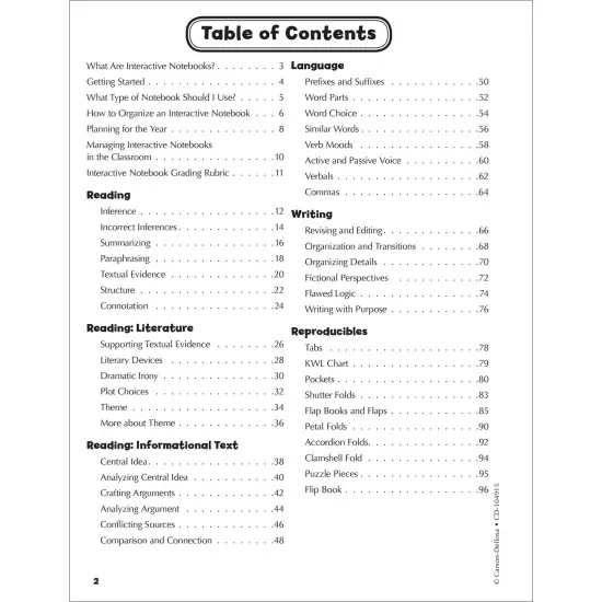 Carson Dellosa 8th Grade Language Arts Interactive Notebooks, Personalized Workbook to Reinforce Textual Evidence, Literary Devices, Editing, Note Taking Skills, and More {3}