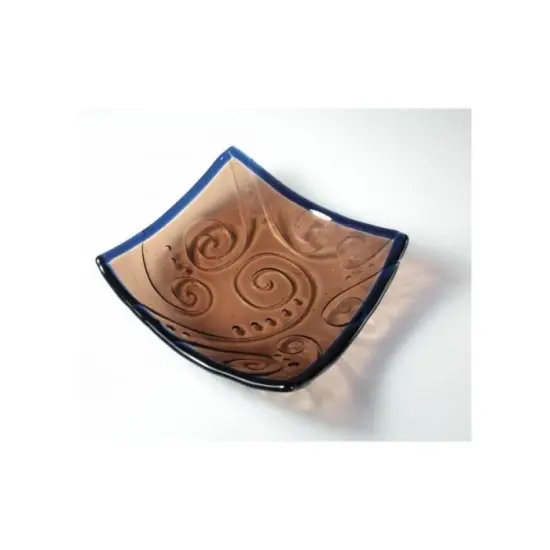 6.5&rdquo; x 6.5" x 3" Swirl Texture Square Glass Fusing Kiln Mold {3}