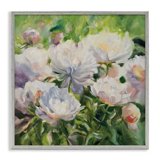 Stupell Industries White Impressionistic Peonies Framed Giclee By Katrina Pete {1}