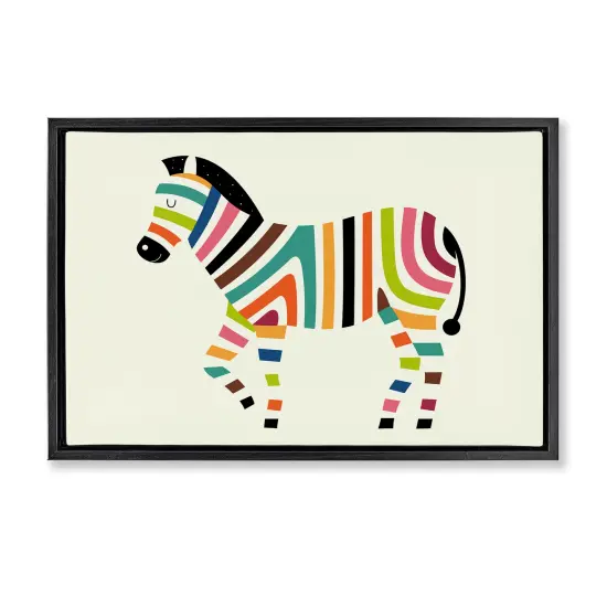 Stupell Industries Bright Hued Zebra Stripes Floating Frame By Andy Westface {1}