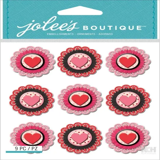 Jolee's Boutique Hearts Repeat Dimensional Stickers {1}