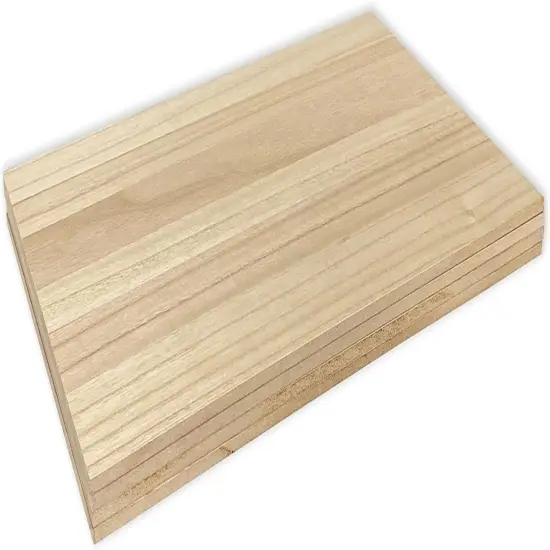 4 Pack Veneered MDF Double Sided Paulownia Wood,MDF Core,6.4mm 1/4th Inch, 10"x16" {5}