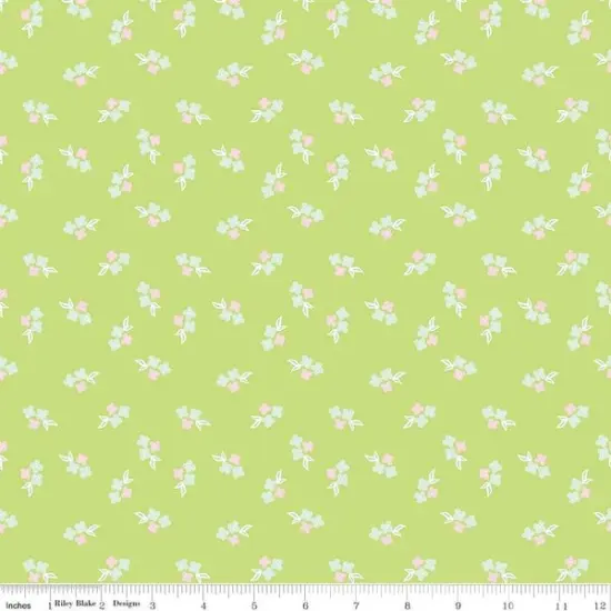 Floral in Lime (c16377-lime) | Summer Skies and Fireflies | Gracey Larson | Riley Blake {1}