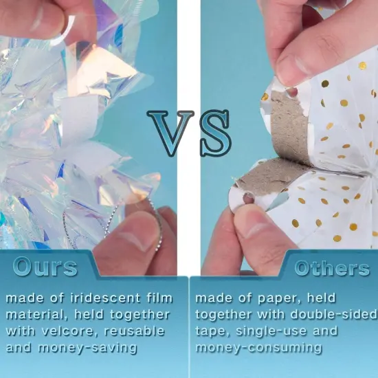 Party Decorations with Hanging Honeycomb Ball {3}