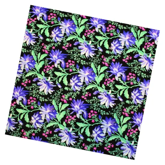 Flowers and Baby's Breath Printed Spandex Fabric {2}