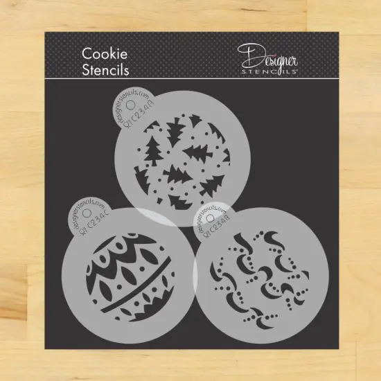 Christmas Balls Cookie Stencils | C234 by Designer Stencils | Cookie Decorating Tools | {1}