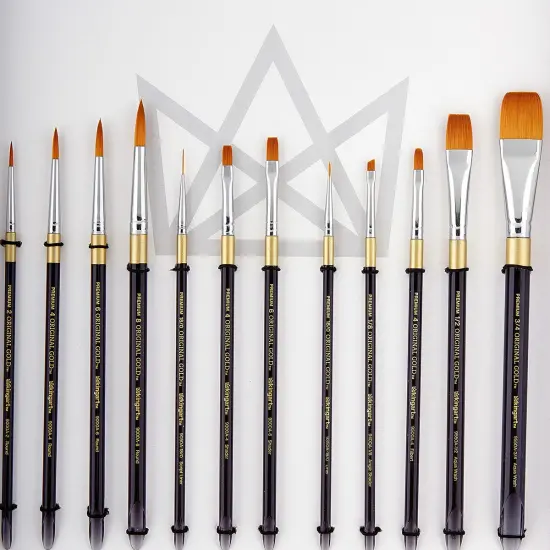 KINGART Original Gold&reg; Brush Set, 12 pc {4}