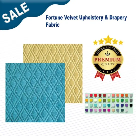 Fortune Velvet Upholstery & Drapery Fabric Golden {2}