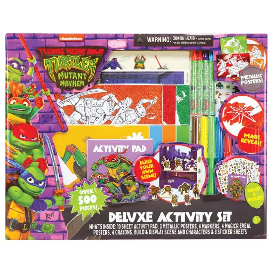 Tara Toy: TMNT Mutant Mayhem - Deluxe Activity Set - Build Your Own Scene, Magic Reveal, Metallic Posters, Teenage Mutant Ninja Turtles Kids Craft Kit {1}