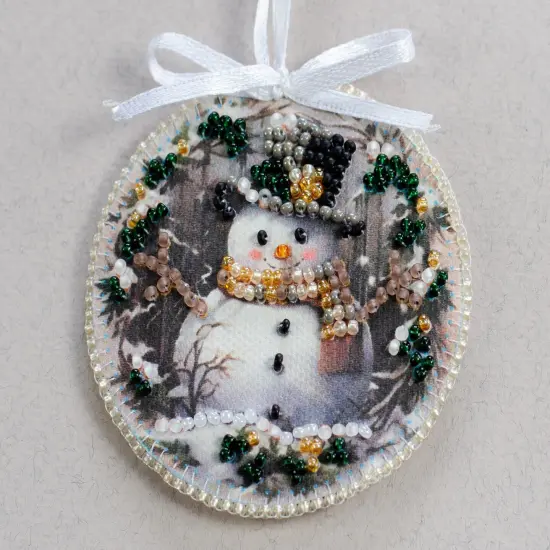 Bead Embroidery Kit Decoration - Winter guest {3}
