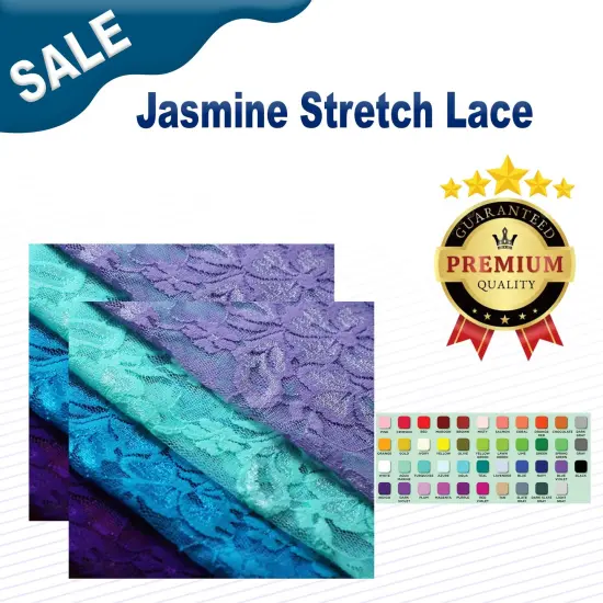 Jasmine Stretch Lace Coral {2}
