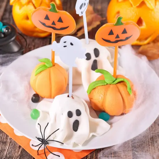 100 Pcs Plastic Halloween Picks Cupcake Toppers {6}