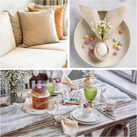 White Cotton Muslin Fabric - 63x19 Inch (1.75Yard) {4}