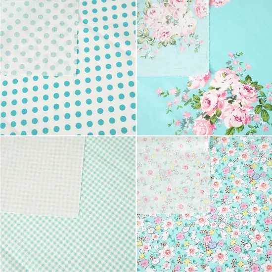 8pcs Craft Fabric Bundle 100% Cotton Quilting Fabric 18x22 Inches {5}