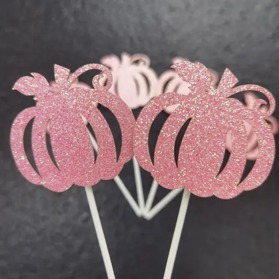 Glittery Pumpkin One Cake Topper {6}