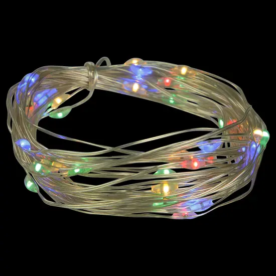 Northlight LED Micro Fairy Christmas Lights - Multi-color - 16' Copper Wire - 50ct {4}