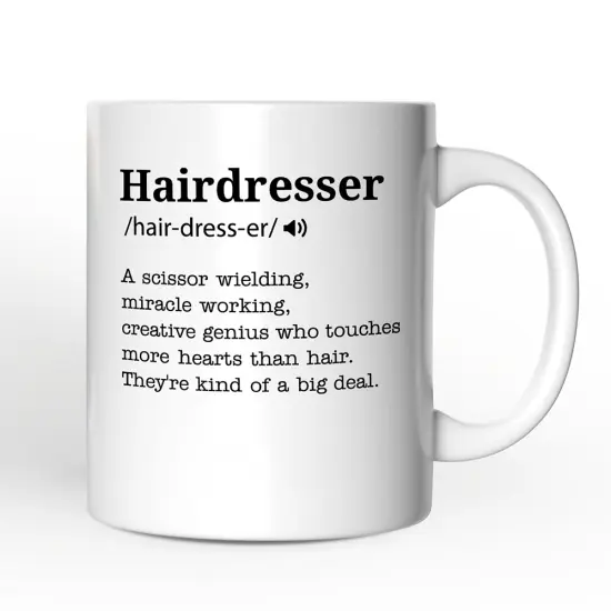 Hairdresser Definition Mug, Funny Stylist Gift {2}