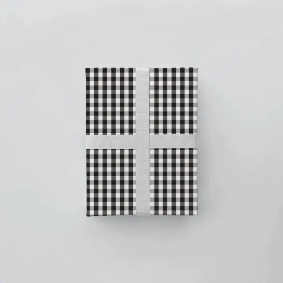 Black Vintage Gingham Gift Wrap {3}