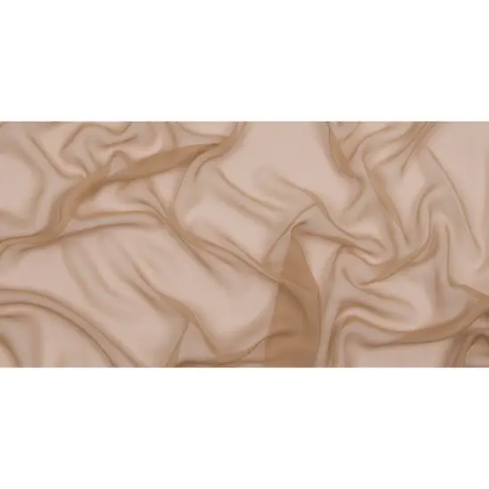 1 Yard Lightweight Sheer Silk Chiffon Cornstalk Beige Fabric for Scarves, Ruffles & Draped Extensions, 44 Inches Width {3}