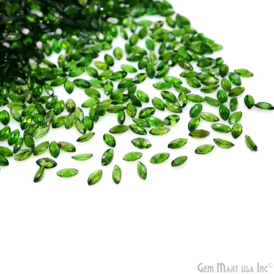 Chrome Diopside Marquise Gemstone, 6x3mm, 5 Carats, 100% Natural Faceted Loose Gems, Wholesale Gemstones {4}