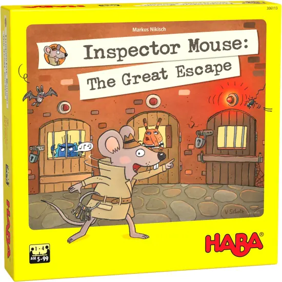 HABA Inspector Mouse: The Great Escape - Detective Board Games for Family Night, Cooperative Memory Games for Ages 5+, Includes 3D Playing Board Multicolor {1}
