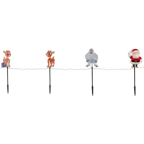 Northlight Lighted Rudolph and Friends Christmas Outdoor Pathway Markers - Set of 4 Blue {5}