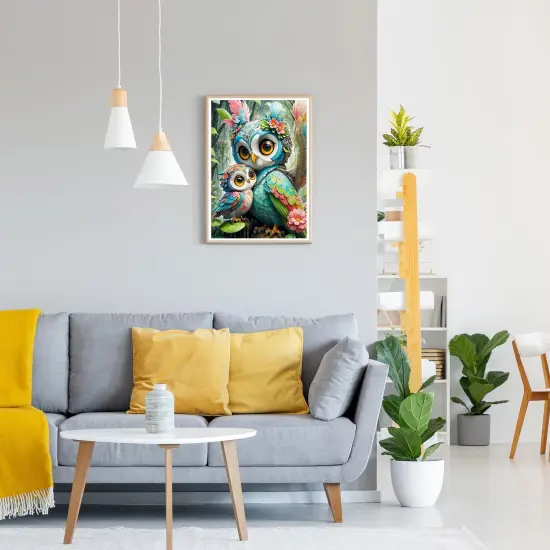 DIY 5D Owls Diamond Art Painting Kit {2}