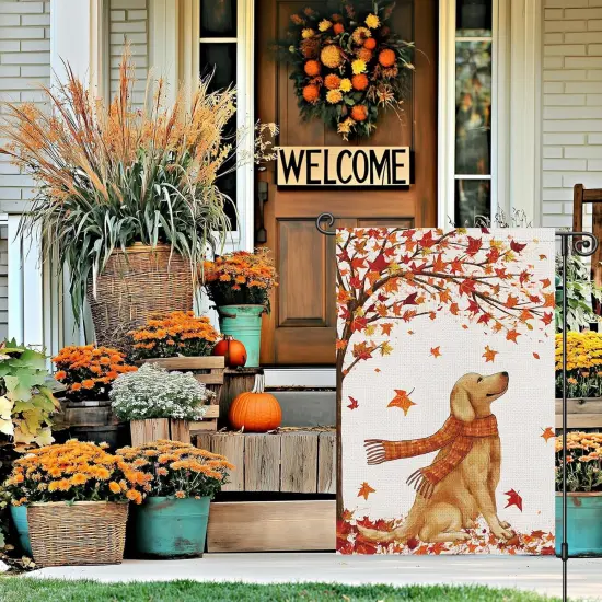 12x18 Inch - Welcome Fall Maple Garden Yard Flag(Multicolor) {3}