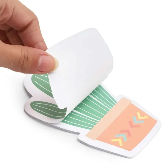 6-Pack Cactus Sticky Notes, Cute Succulent Note Pad for Office Stationery Supplies, Adhesive Plant Memo Reminder Notepads, Teacher Appreciation Funny Gifts, Fun Desk Accessories (6 Designs) Green {5}