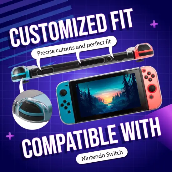 Insten Dockable Clear Case For Nintendo Switch Console and Joycon Controllers, Detachable 3-in-1 Crystal Hard Shell Protective Non Slip Cover {5}