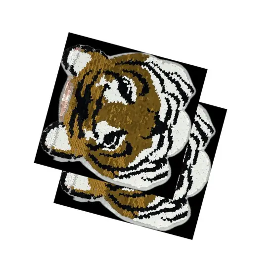 Tiger Patch Sequence Iron on 9Inch Diameter {4}