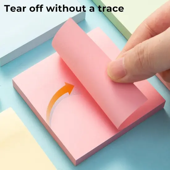 Sticky Notes, Self-Stick 4 Pads 4 Bright Colors Sticky Note, Easy to Post for Home, Office, Notebook, 100 Sheets/pad, Total 400 Sheets {3}
