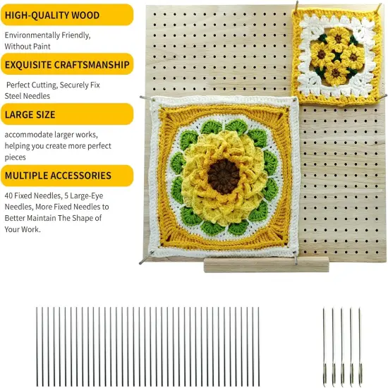 Crochet Blocking Board with 40 Pins {2}