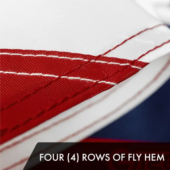 G128 3 Pack: Ohio OH State Flag | 2.5x4 Ft | ToughWeave Series Embroidered 300D Polyester | Embroidered Design, Indoor/Outdoor, Brass Grommets {5}