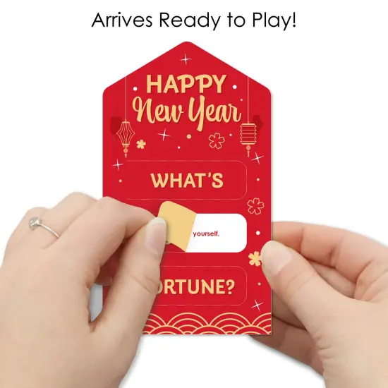 Big Dot of Happiness Lunar New Year - Game Pickle Cards - Fortune Pull Tabs - Set of 12 {3}