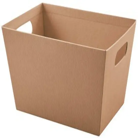 Pack/3: Kraft Stripes Baskety Tray - 14 x 9 x 6" {1}