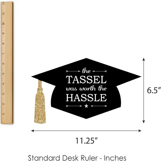 Hilarious Graduation Caps - Gold - Graduation Photo Booth Prop Kit - 20 Count {3}