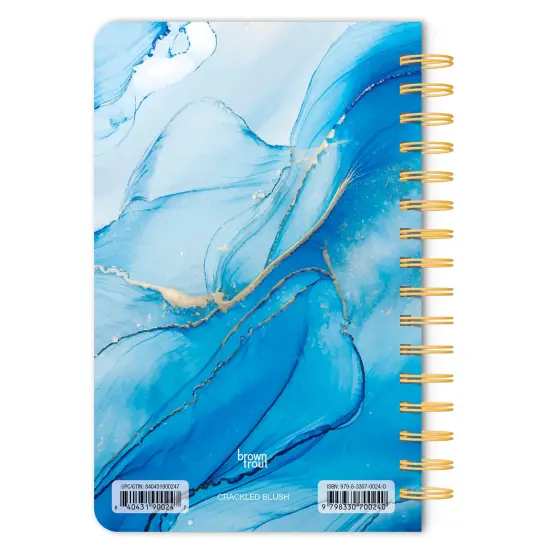 Crackled Blush | 5.25x8.25 Inch Compact Wire Journal | Non-Dated | Foil Stamped Cover {2}