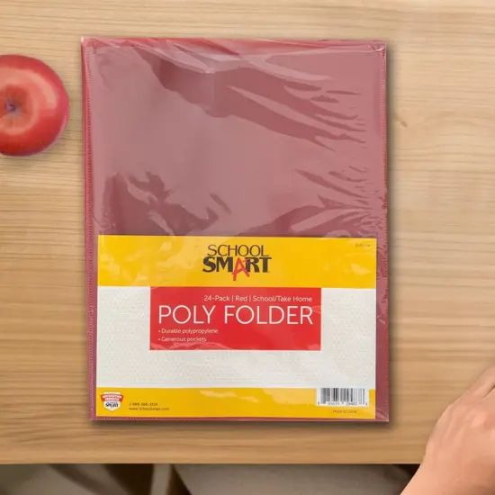 School Smart Take Home Folder, Red, Set of 24 {5}