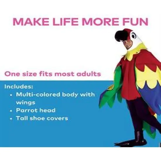Colorful Parrot Costume with Wings Headpiece and Shoe Covers {3}