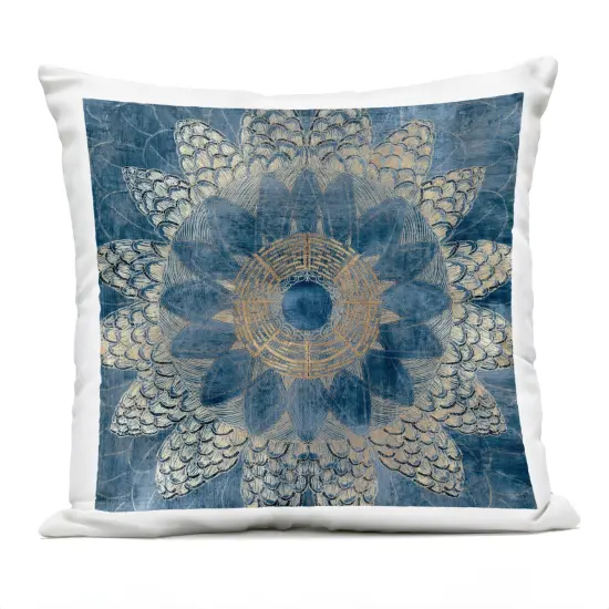 Stupell Industries Bohemian Waves Mandala Outdoor Pillow, 18 x 7 x 18 {1}
