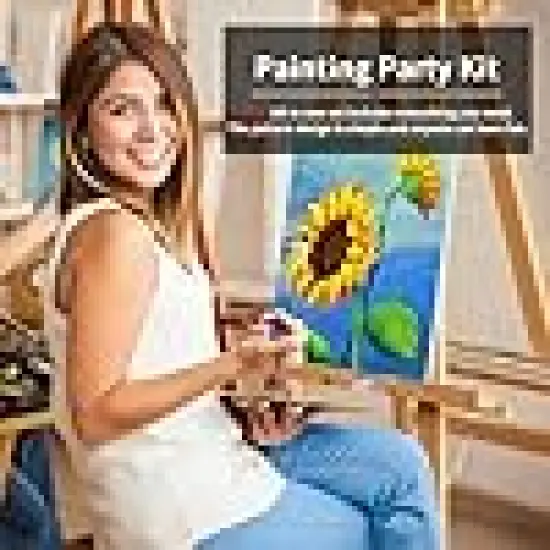 Stretched Outline Canvas Art Painting Set Lady {2}