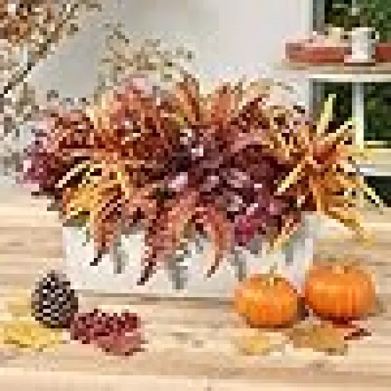 rtificial Fall Plants for Autumn Outdoor Decor Realistic Faux Greenery {5}