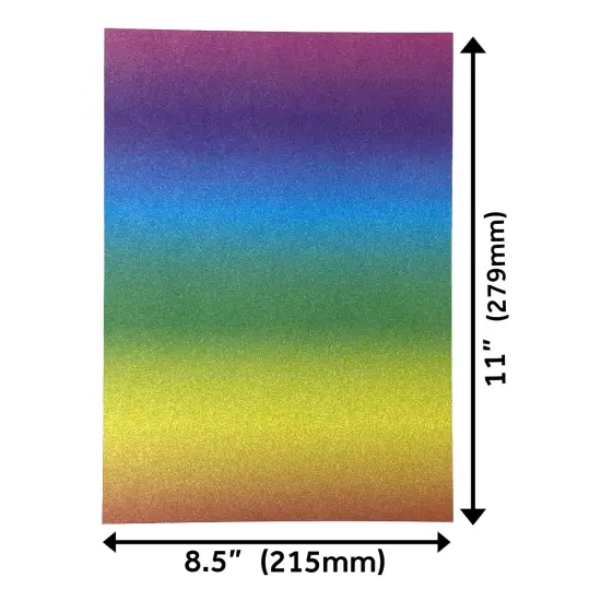 Craft Perfect Ombre Glitter Cardstock 8.5"X11" {6}