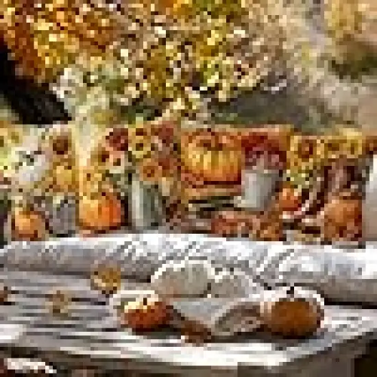 Pumpkin Flower Decorative Throw Pillow {6}